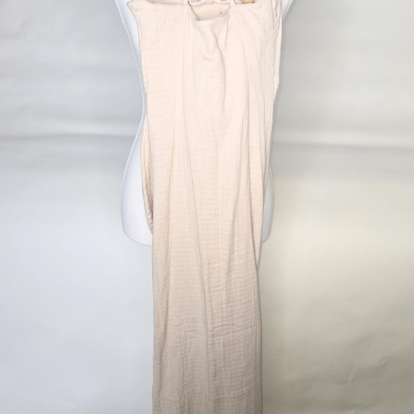 NEW FREE PEOPLE DRESS! Full length, slit w cinched waist, Tie back, size 2 - Picture 4 of 7